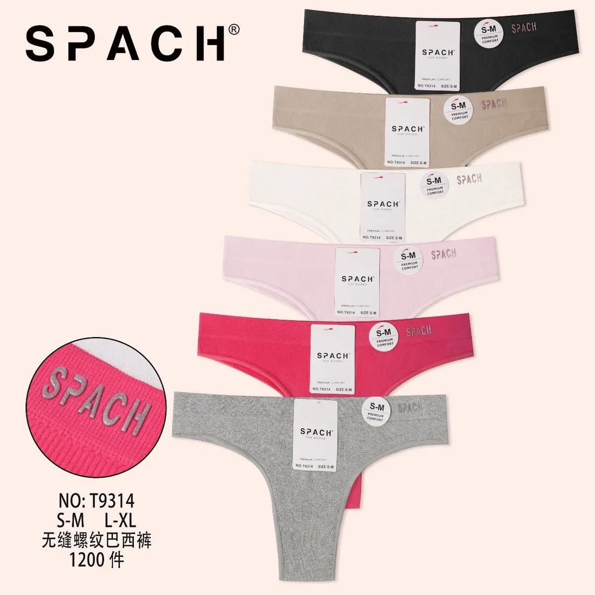 Spach Majtki damskie S-M-L-XL 5 szt