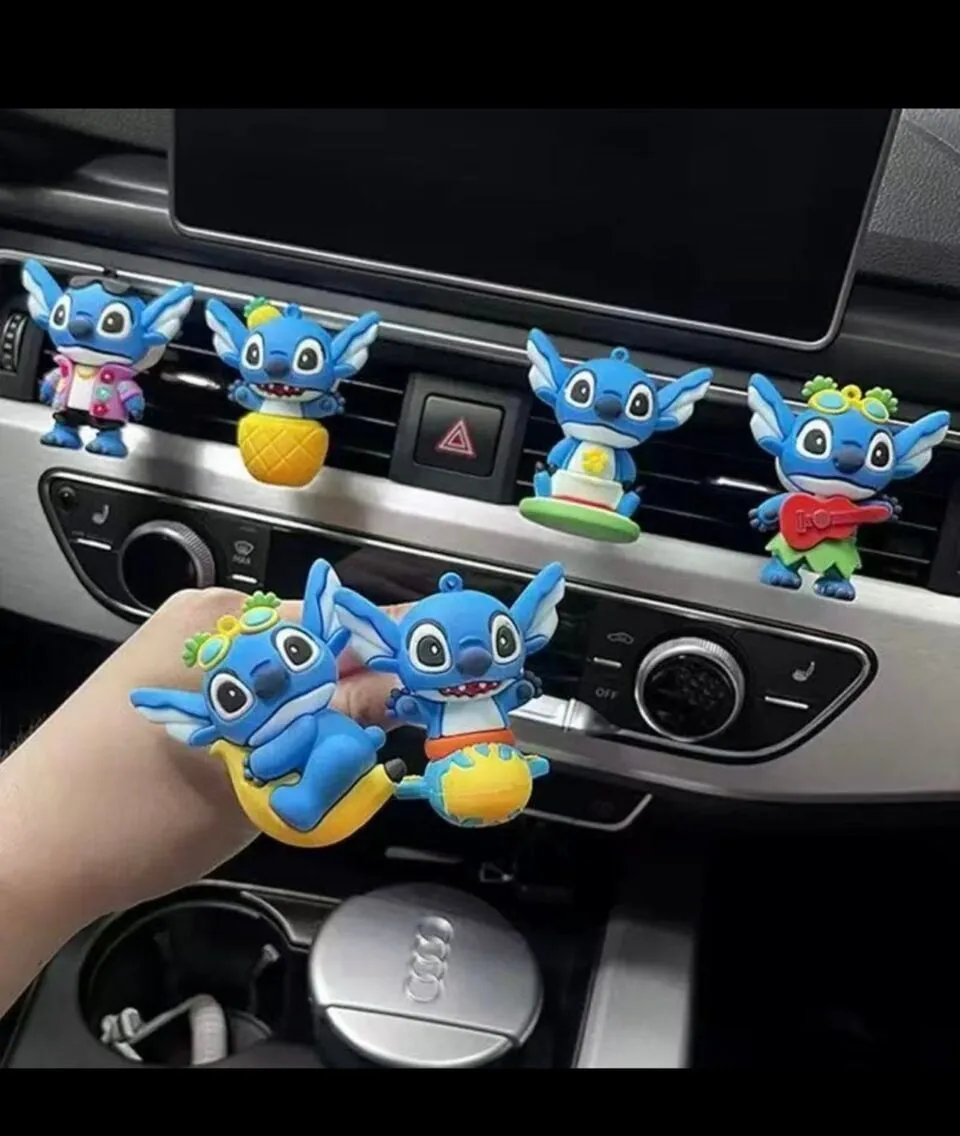 Zapach do auta Stitch niebieski gumowy zawieszka