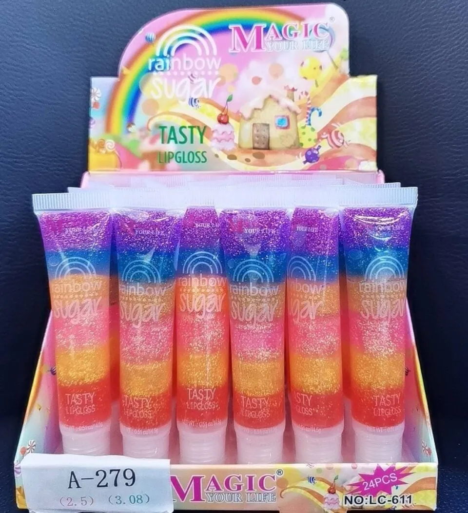 Błyszczyk do ust Lip Gloss Magic Rainbow Sugar 14,5g 24 szt.