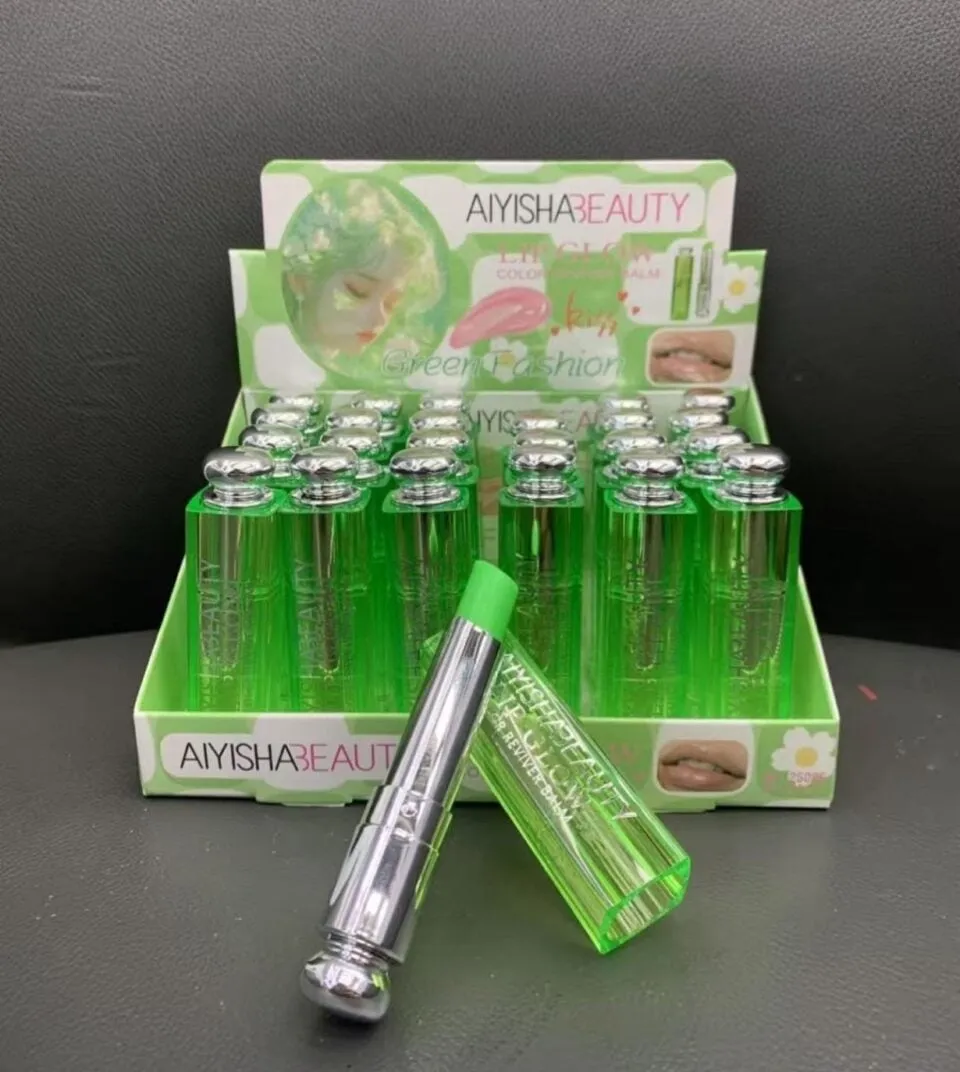 Lip Glow Aiyisha Beauty Green Fashion Balsam do Ust 24 szt.