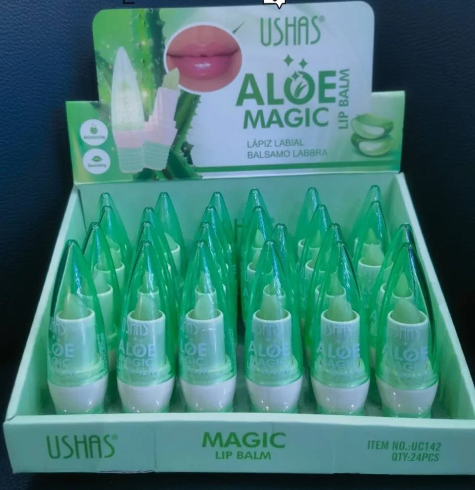 USHAS Aloe Magic Lip Balm - Balsam do ust z aloesem 24 szt.