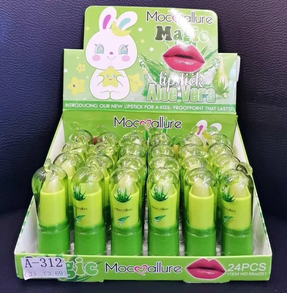 Pomadka Lip Gloss Aloe Vera Magic Lipstick Mocoallure 24 szt.