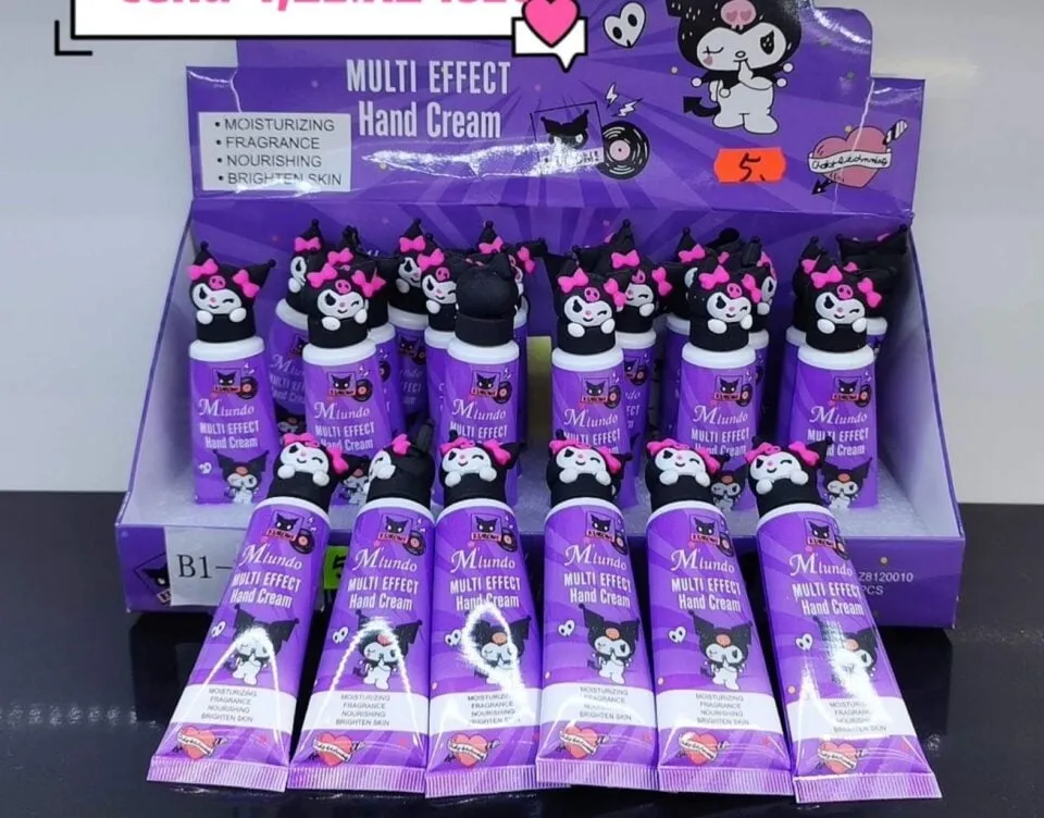 Krem do Rąk Kuromi Multi Effect z ozdobną nakrętką 3D - 24 szt.