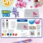 Zabawki Happy Pinch Unicorn DIY - Zestaw Kreatywny 160+ el. 6 szt.