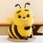Maskotka Pluszowa Pszczoła 25cm Żółto-Brązowa
