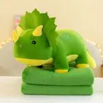 Maskotka na Kocyk Dinozaur Triceratops Zielony