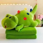 Maskotka na Kocyk Dinozaur Zielony Pluszowy 2w1