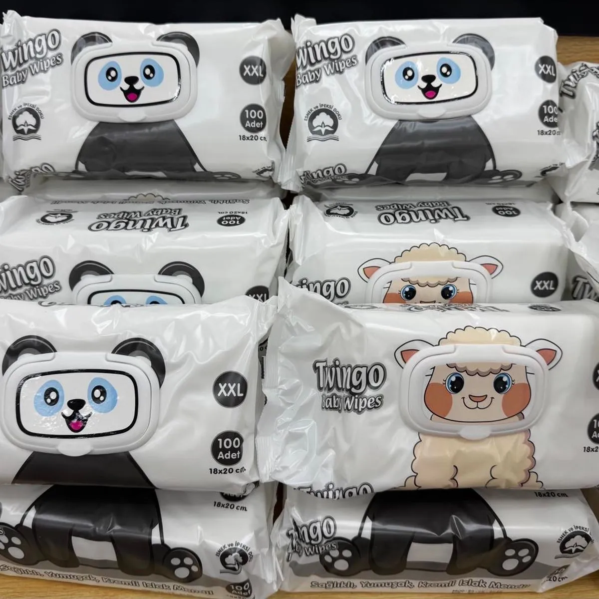 Chusteczki Nawilżane Twingo XXL 100 szt 18x20 cm z Klapką