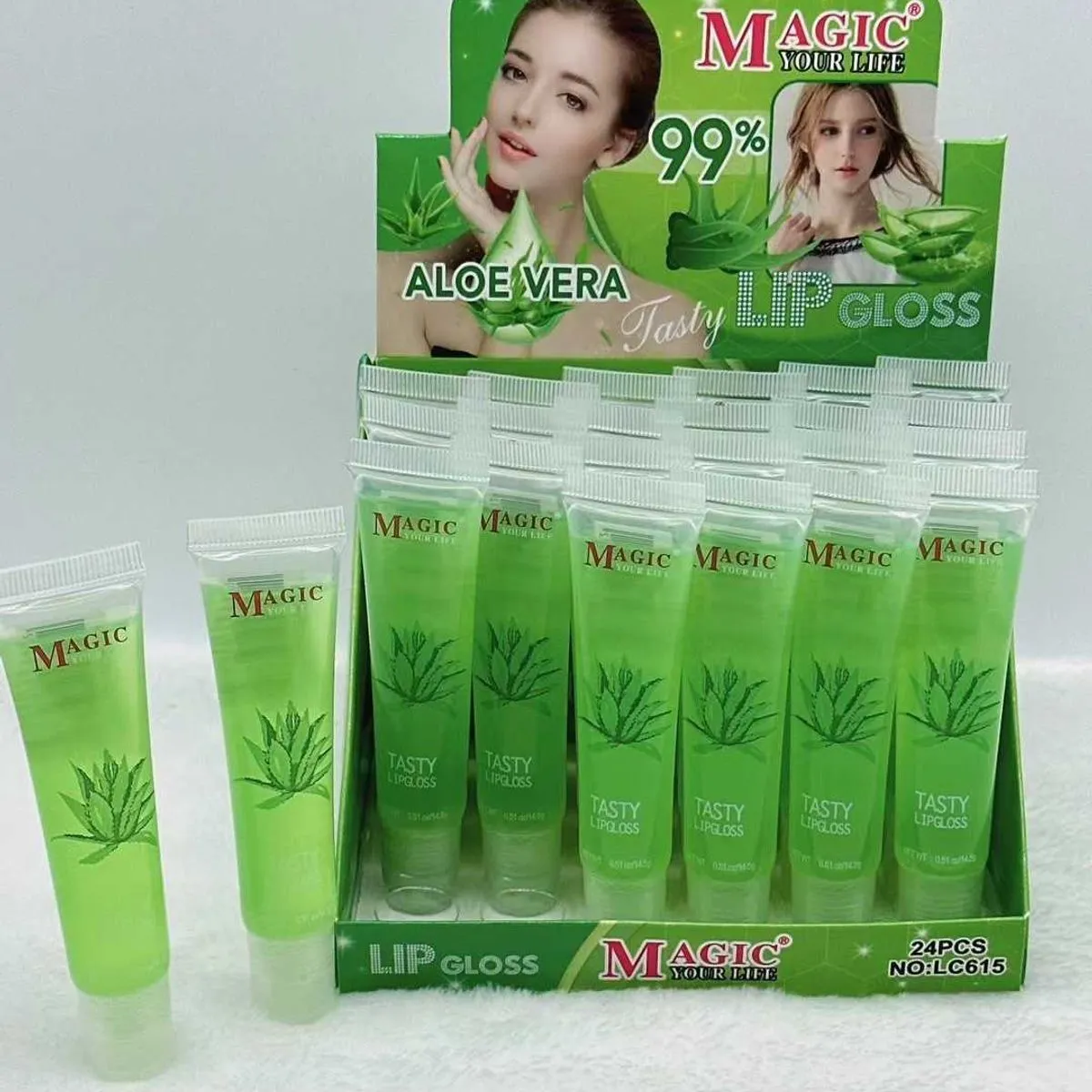 Błyszczyk do ust Aloe Vera 99% Magic Your Life Tasty 24 szt.