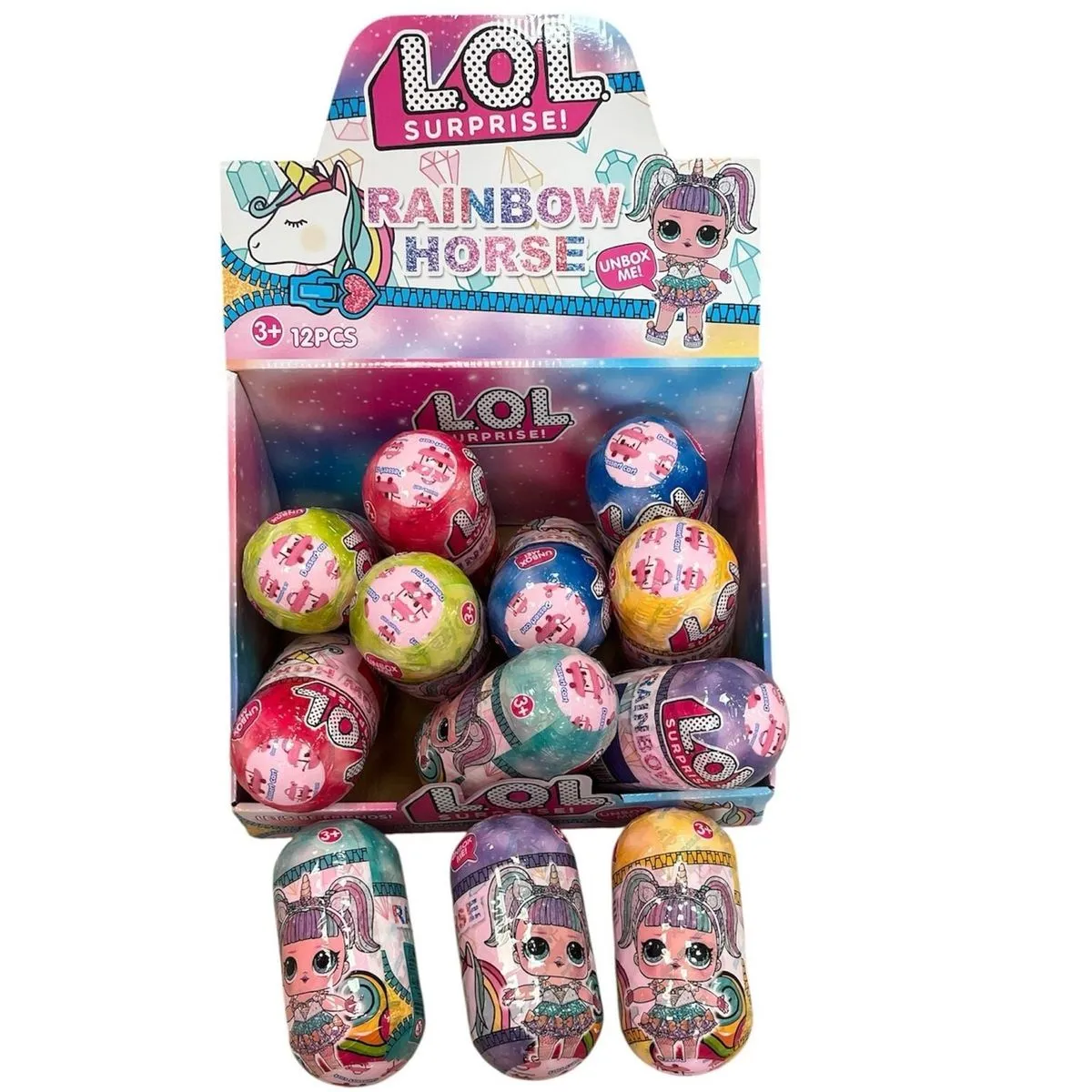 Kapsuła Niespodzianka Ball Surprise LOL Rainbow Horse 12szt