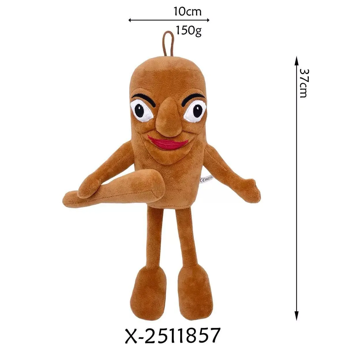 Maskotka Pluszowa 55cm Brązowa Postać z Zawieszką