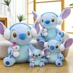 Maskotka Pluszowa Stitch 45cm z Nausznikami i Bałwankiem