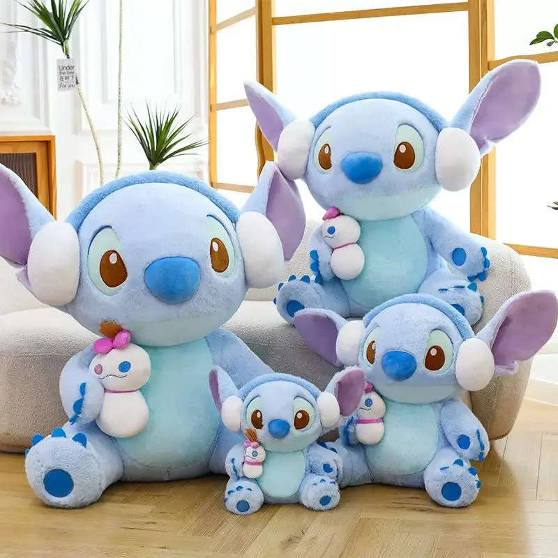 Maskotka Pluszowa Stitch 55cm z Nausznikami i Laleczką