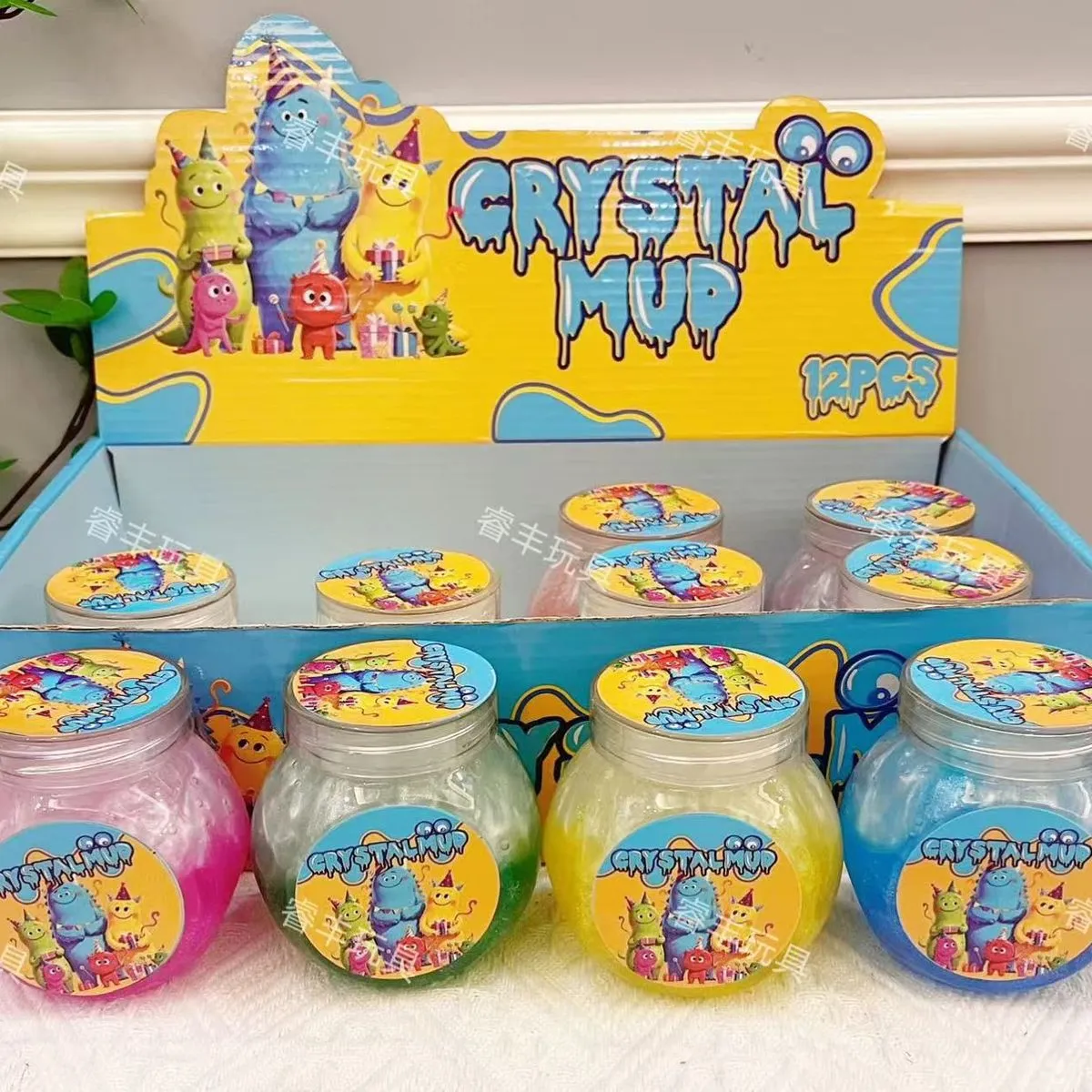 Zabawki Slime Crystal Mud - Masa Plastyczna w Słoiczkach 12 szt.