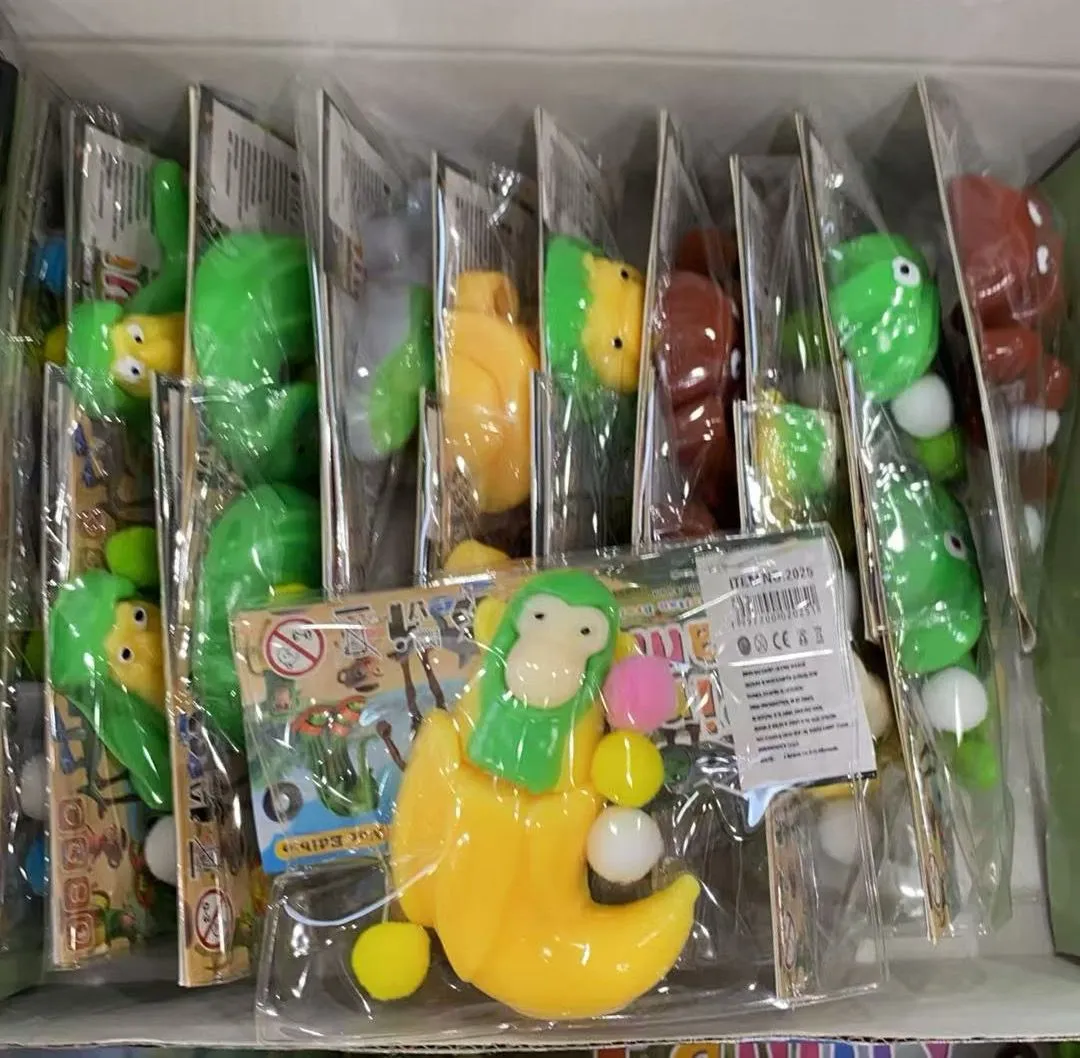 Zabawki Squeeze Toys Gniotki Małpka w Bananie 16 szt.