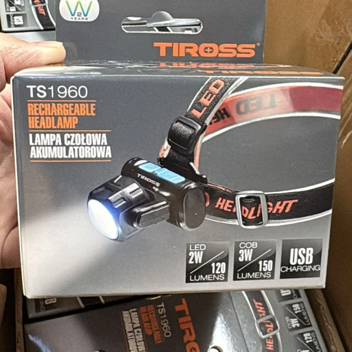Lampa czołowa LED TIROSS TS1960 akumulatorowa 300lm