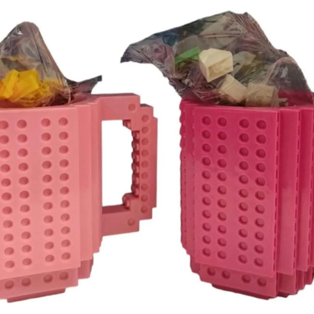 Klocki Zabawkowe Kształt Kubka Różowy 7012026-36