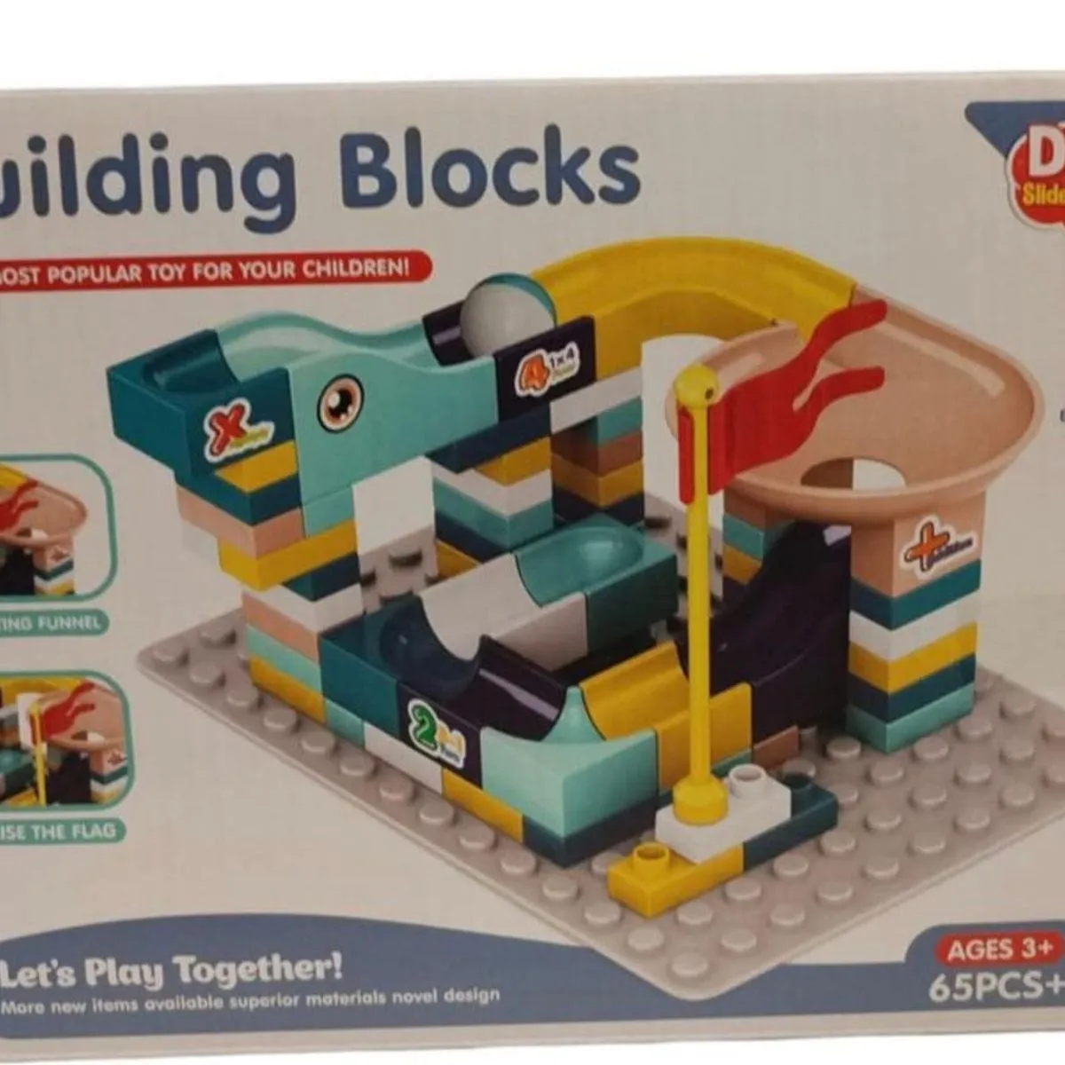 Zestaw klocków Building Blocks 65+ pcs DIY tor kulek