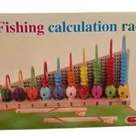 Drewniana zabawka liczydło wędkarskie Fishing Calculation Rack