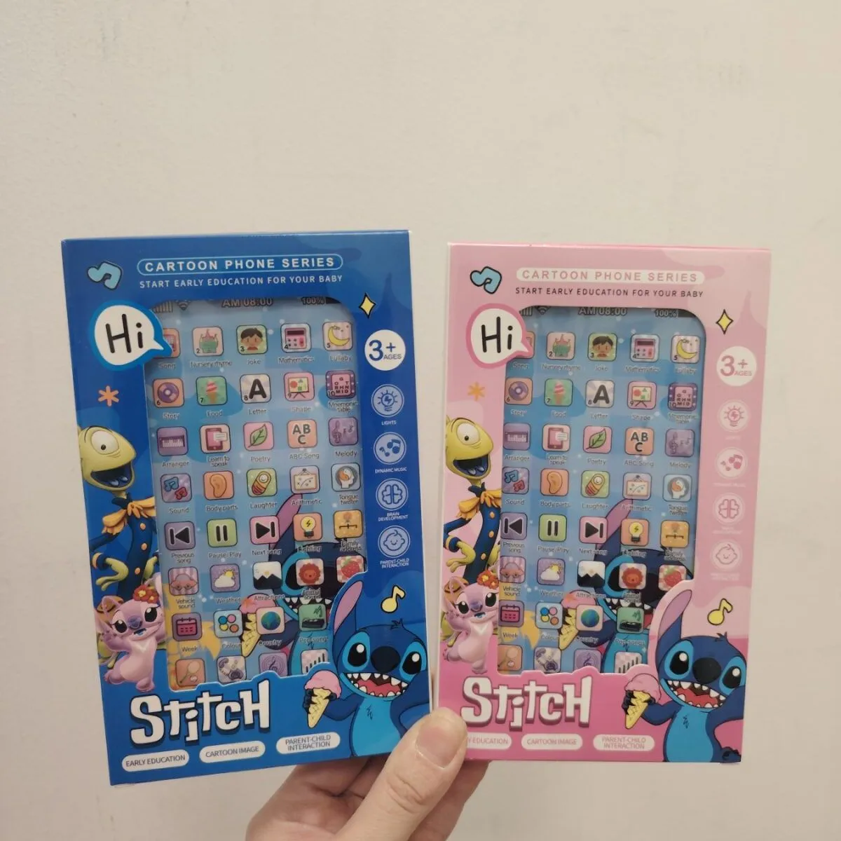 Zabawki Telefony Edukacyjne Stitch Niebieski i Różowy