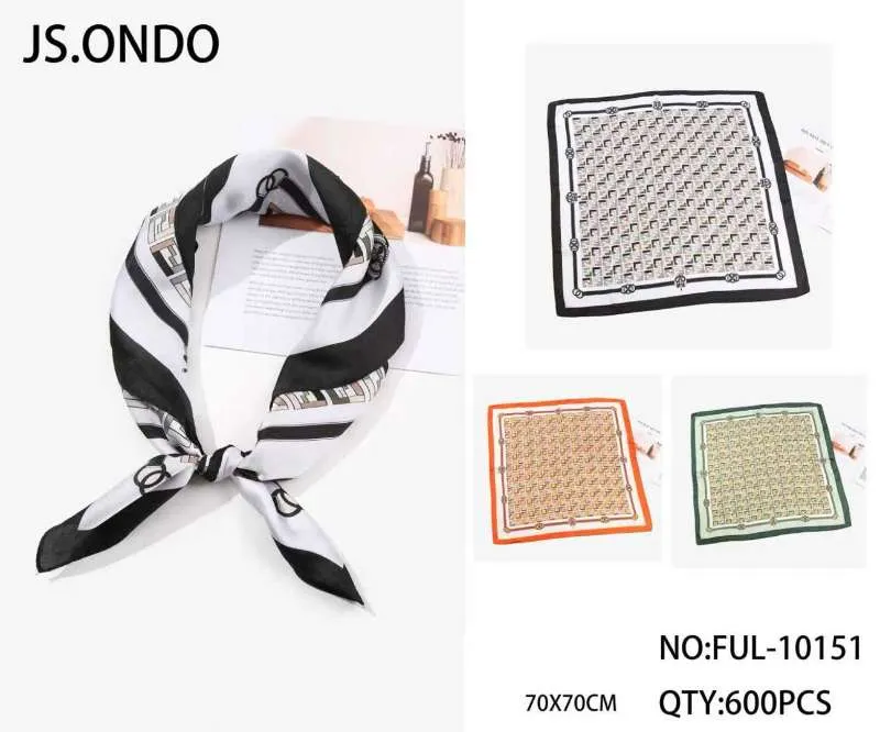 Chusty damskie kwadratowe 70x70cm wzorzyste JS.ONDO NO:FUL-10151