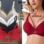 Biustonosz damski Magnolii S-3XL beżowy/czarny/czerwony