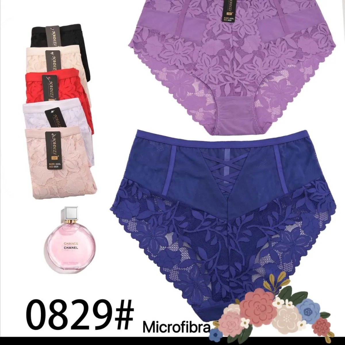 Majtki damskie Mikrofibra 2XL-33, 3XL-35, 4XL-37