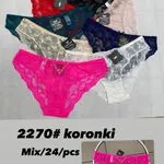 Majtki damskie koronkowe mix 24 szt 2270#