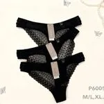 Majtki damskie czarne koronkowe P6005 M/L/XL/XXL