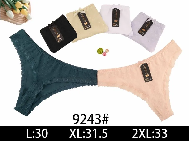 Majtki damskie stringi 9243# L:30 XL:31.5 2XL:33