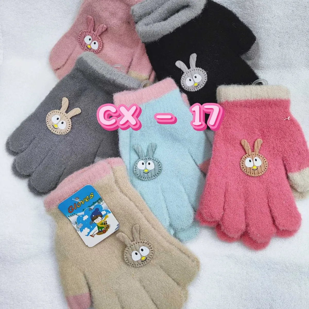 Rękawiczki Dziecięce Zimowe z Aplikacjami CX=17