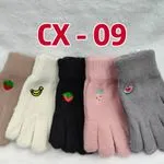Rękawiczki damskie CX-09 z aplikacjami owocowymi