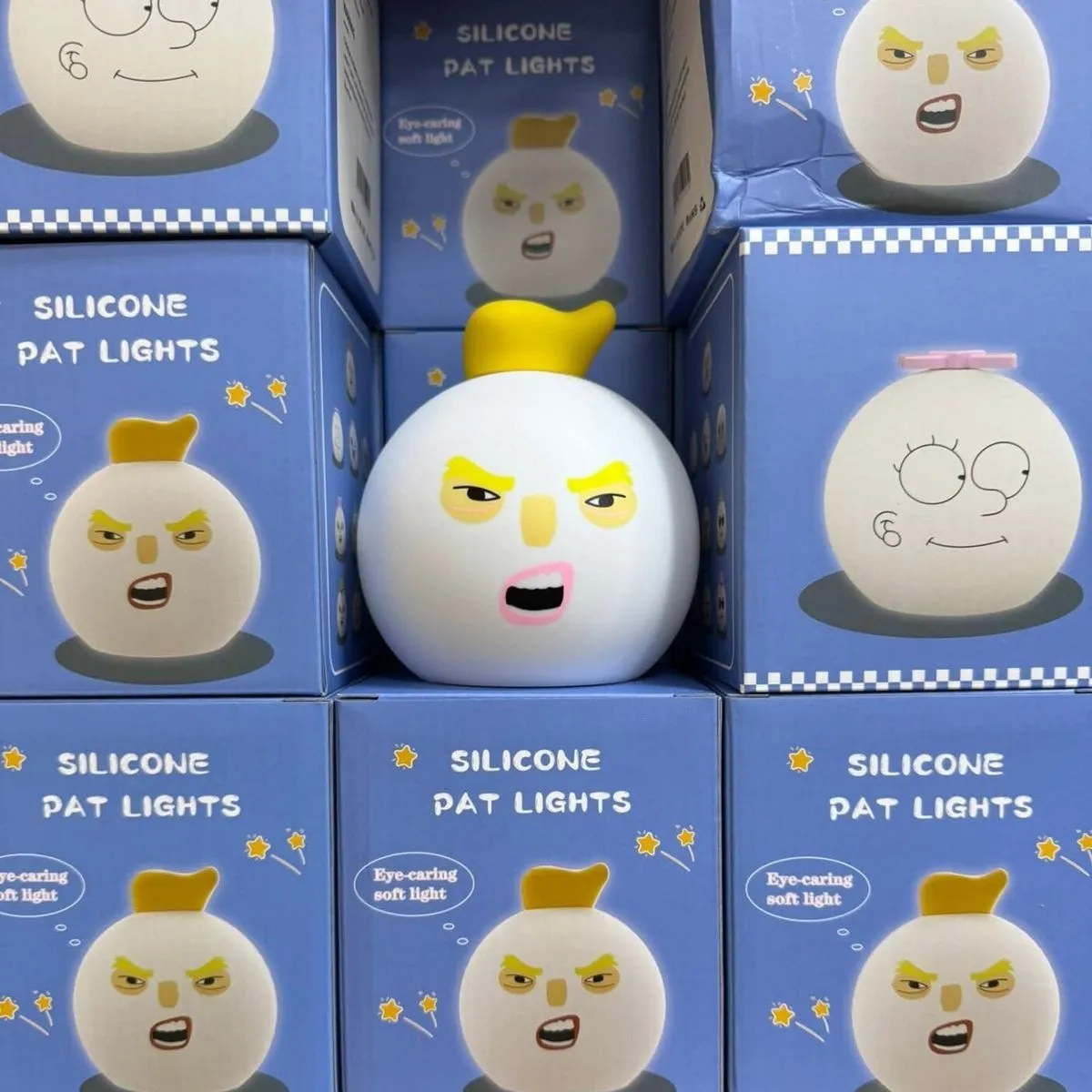 Lampka nocna silikonowa Pat Lights z oczami