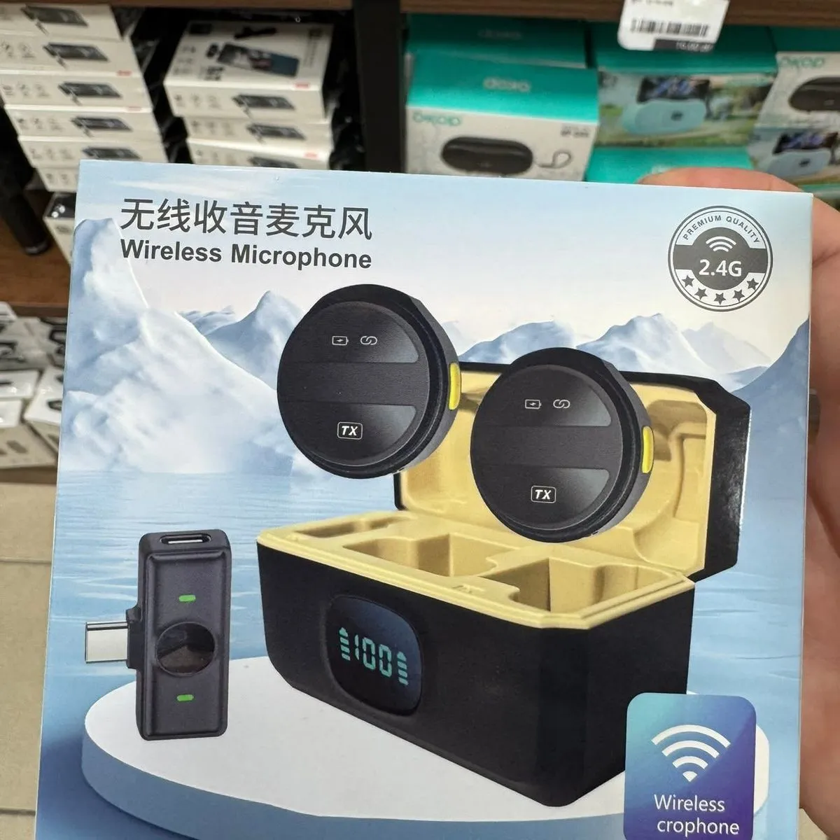 Bezprzewodowy mikrofon 2.4G z odbiornikiem USB
