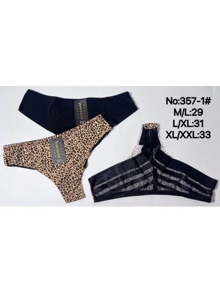 Majtki damskie stringi M/L-29, L/XL-31, XL/XL-33 No.357-1