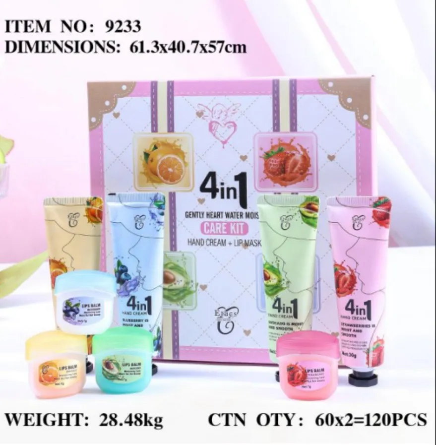 Zestaw 4w1 Hand Care: krem do rąk, balsam do ust, żel, maska