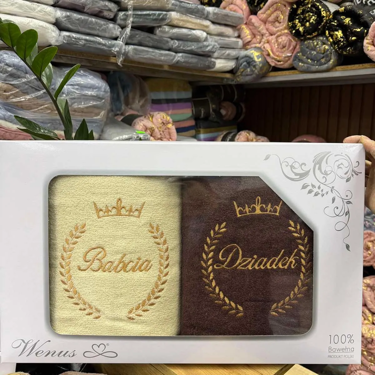 Komplet Ręczniki Babcia & Dziadek 70/140
