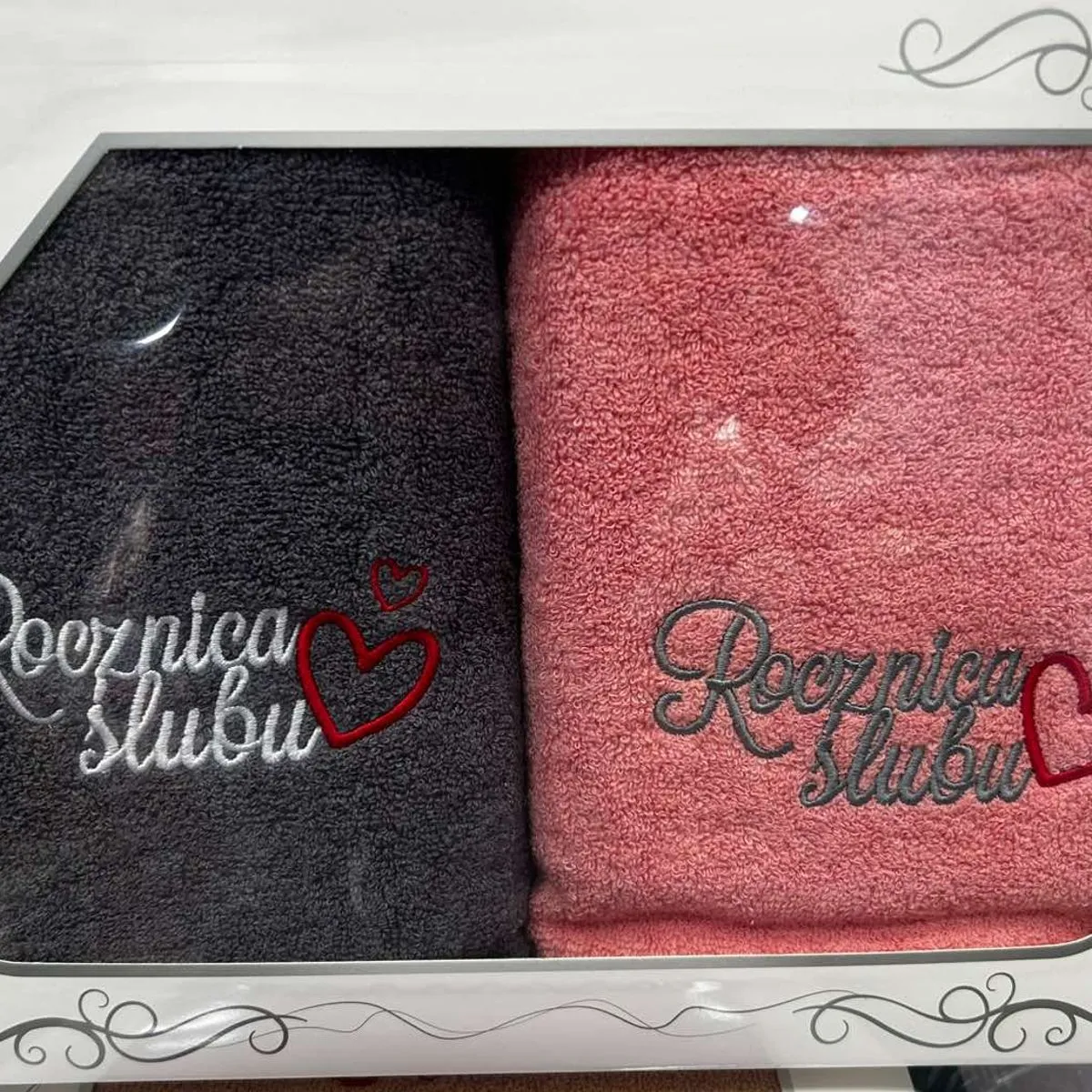 Komplet Ręczniki Mąż & Żona Bawełna 50/100