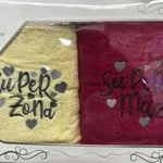 Komplet Ręczniki Mąż & Żona Bawełna 50/100