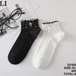 Skarpetki damskie SO&LI QY008-2 czarne i białe roz. 35-38/41
