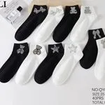 Skarpetki damskie z aplikacjami NO-QY008-16 roz. 35-38/38-41