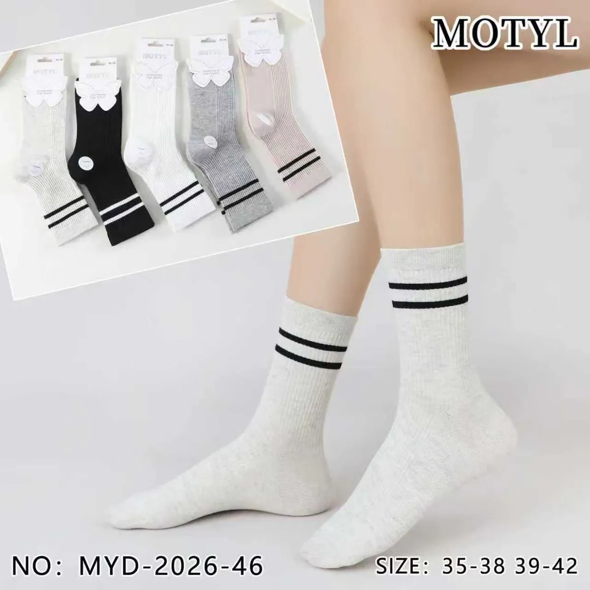 Skarpetki damskie Motyle 35-38/39-42 5 szt. zestaw
