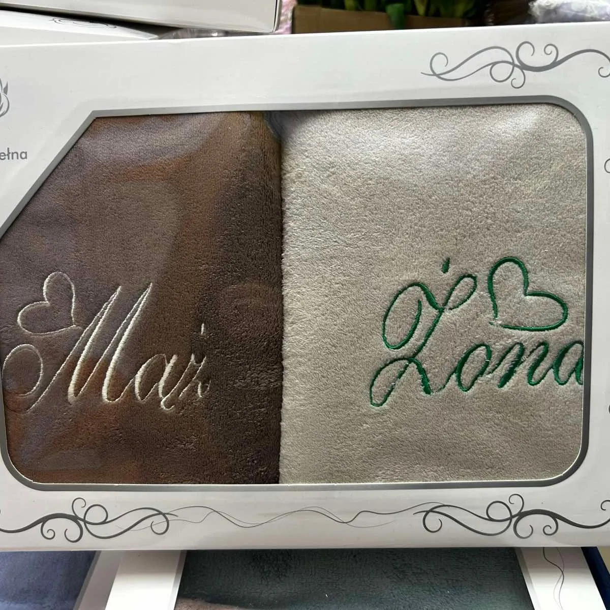 Zestaw Ręczniki Mąż Żona 50x100 100% Bawełna