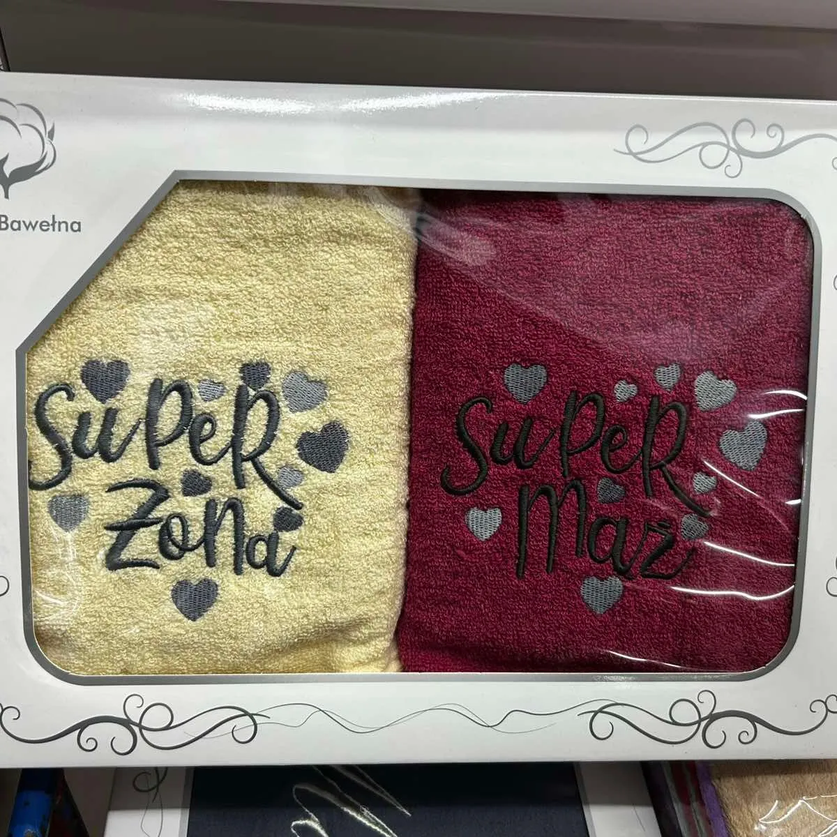 Zestaw Ręczniki Mąż Żona Super 50/100 100% Bawełna
