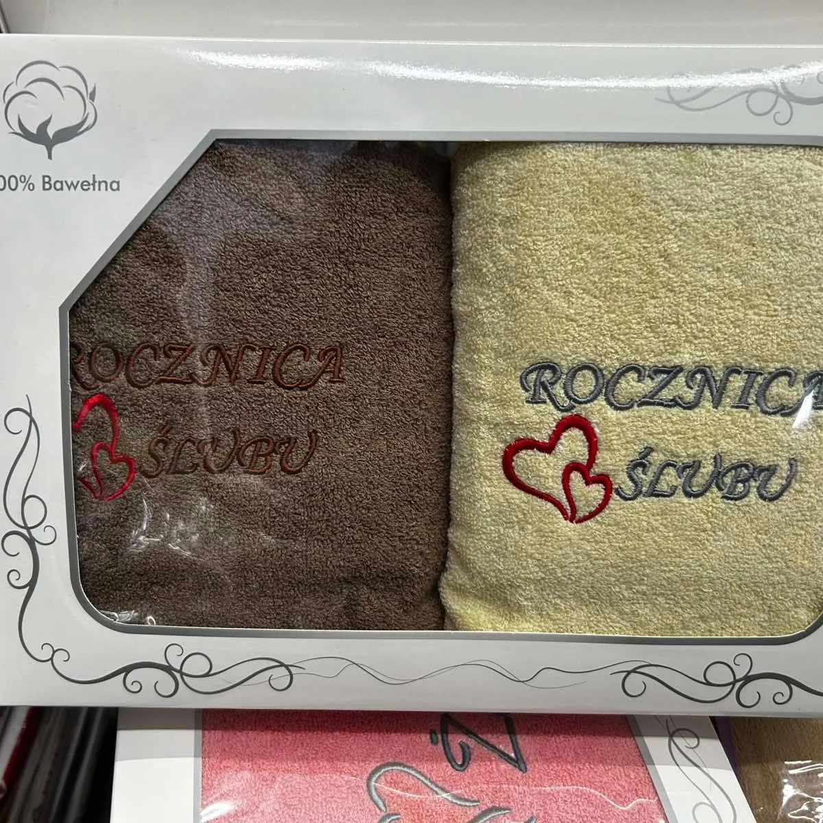 Zestaw Ręczniki Mąż Żona 50/100 Rocznica
