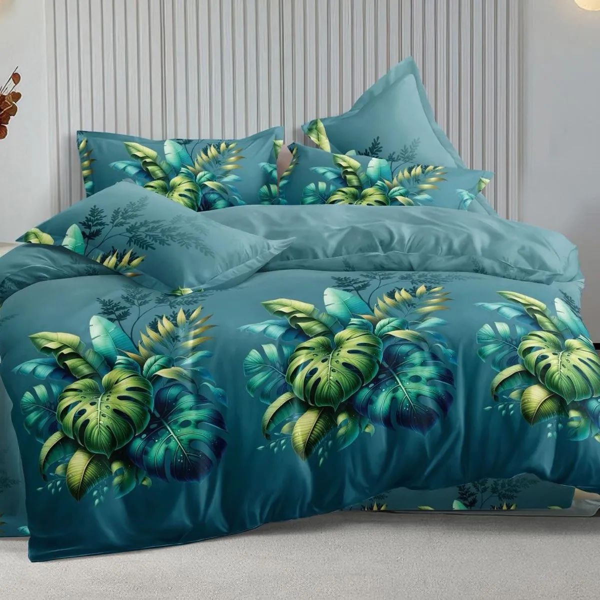 Komplet Pościel 3D 160/200 Liście Monstera A09