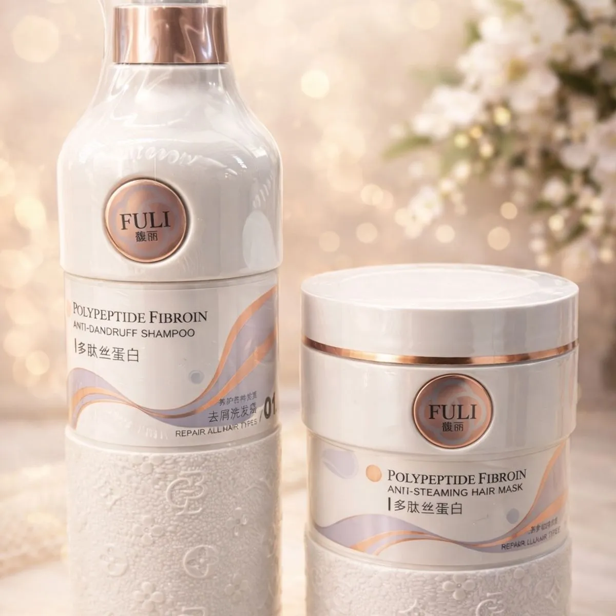 Zestaw Fuli PolyPeptide Fiber Shampoo + Mask