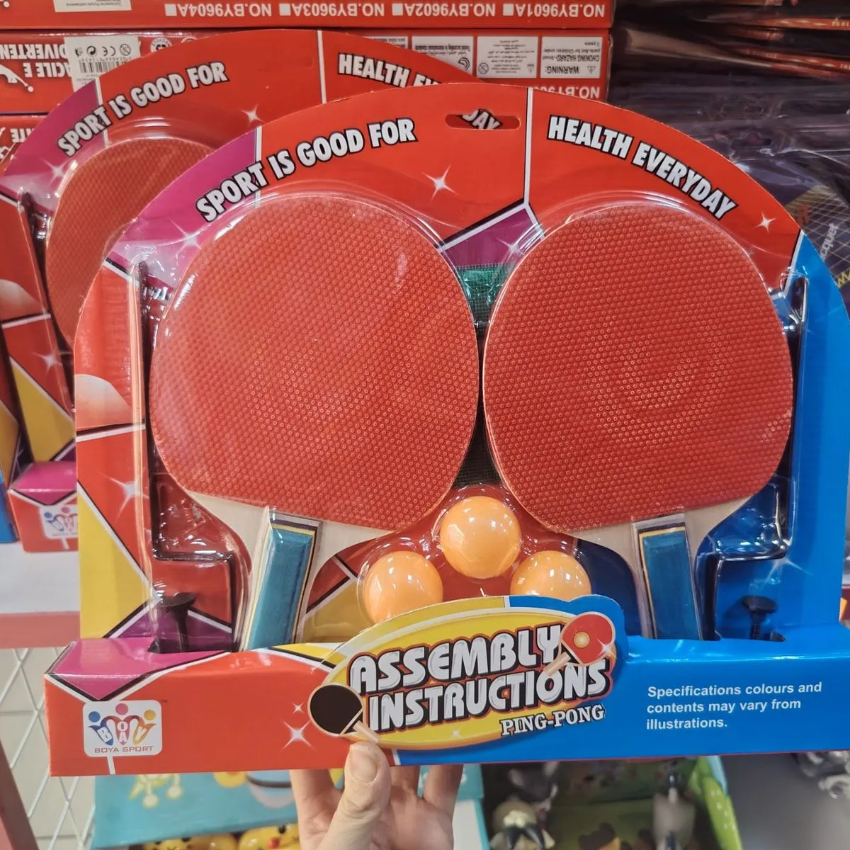 Zestaw rakietek do tenisa stołowego z piłeczkami Assembly Instructions