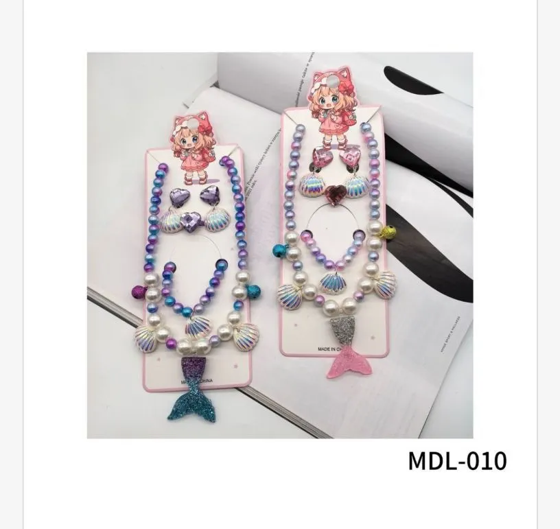 Zestaw naszyjników dla dzieci syrenka MDL-010