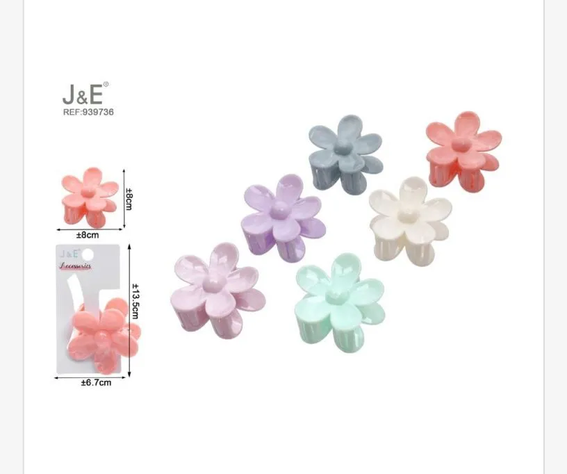 Klamry do włosów kwiatowe J&E REF80326 2,7cm